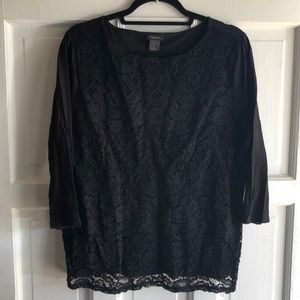Ann Taylor Factory - lace front shirt - XL